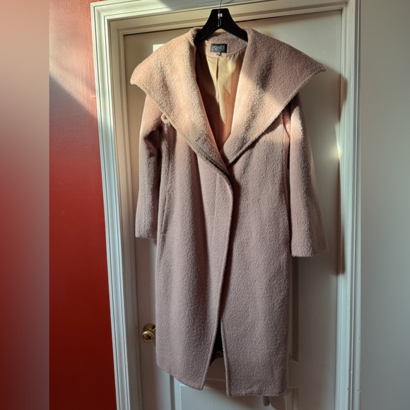 Double-Faced Draped Collar Wrap Coat - Picture 2 of 7